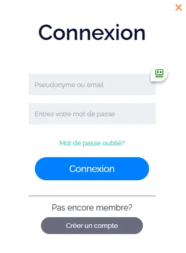 Connexion des membres du VINYL CASINO