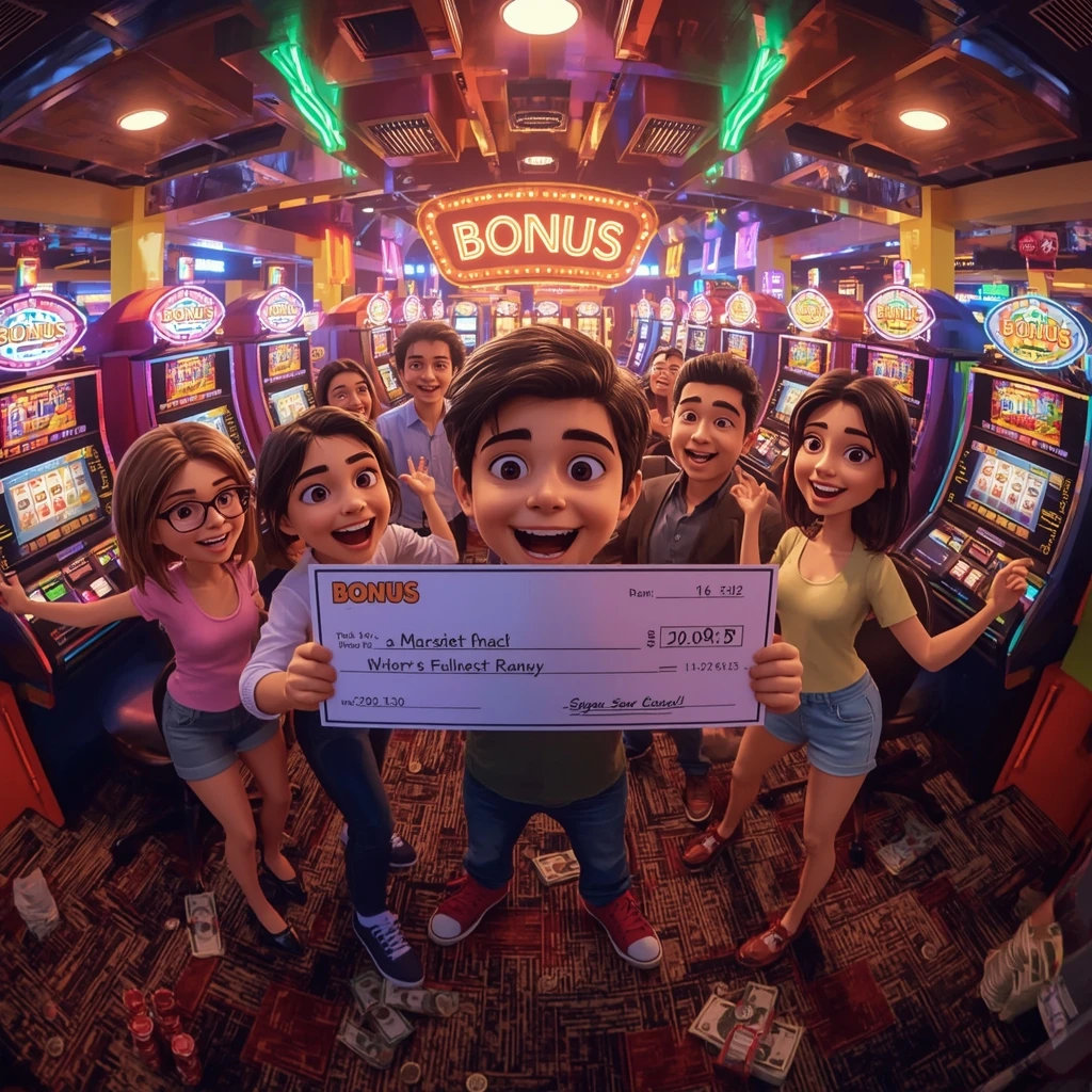 bonus dans les mains de l'homme au casino VINYL CASINO