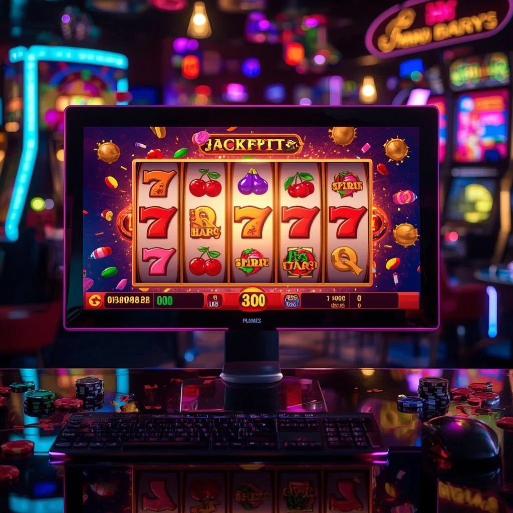 slots sur le moniteur Vinyl Casino