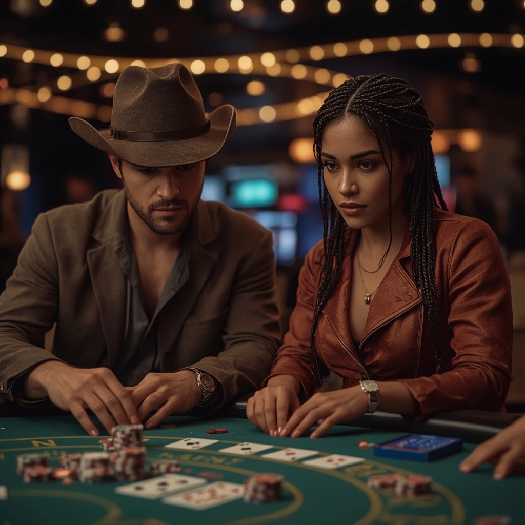 photo de deux joueurs de poker VINYL CASINO